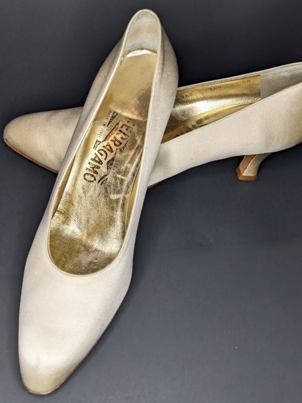 Vintage Satin Salvatore Ferragamo Pumps Wedding Heels